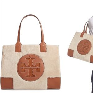 Tory burch Mini Ella shearling mini tote